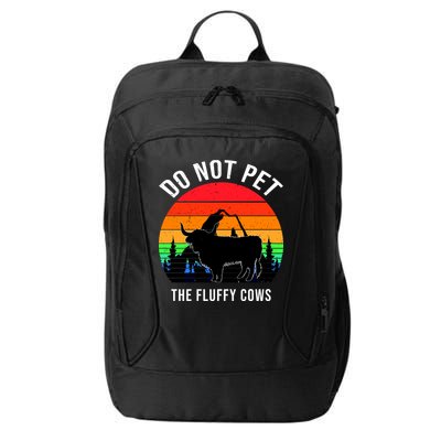 Funny Bison Do Not Pet The Fluffy Cows City Backpack