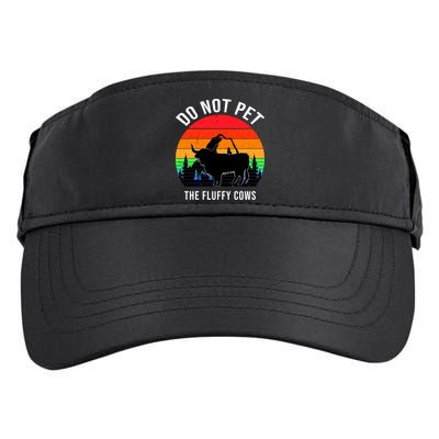 Funny Bison Do Not Pet The Fluffy Cows Adult Drive Performance Visor