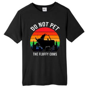 Funny Bison Do Not Pet The Fluffy Cows Tall Fusion ChromaSoft Performance T-Shirt