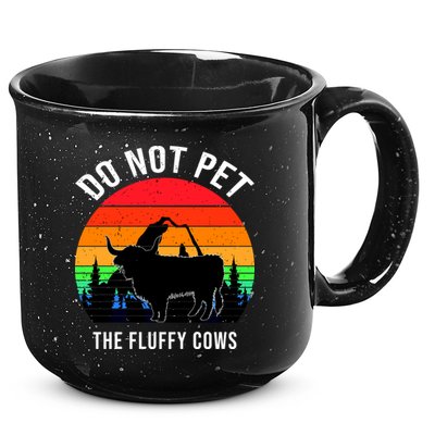 Funny Bison Do Not Pet The Fluffy Cows 15oz Campfire Ceramic Mug