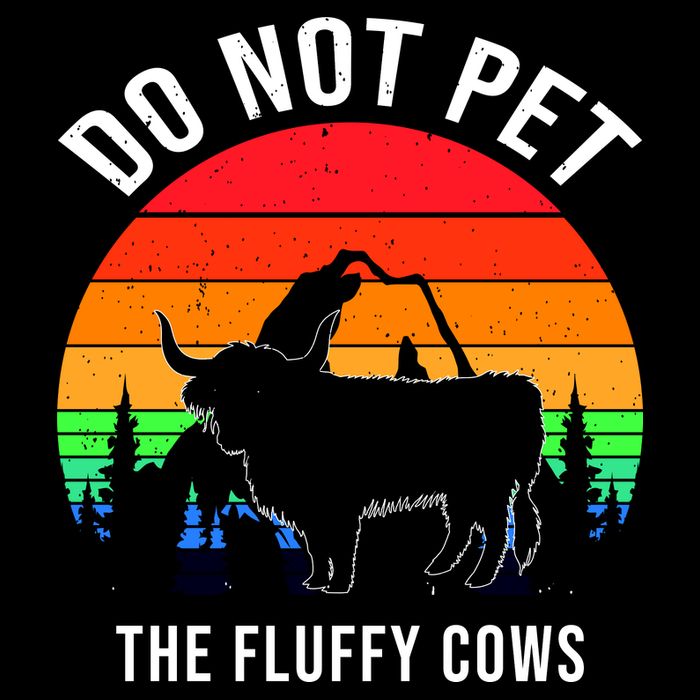 Funny Bison Do Not Pet The Fluffy Cows Drawstring Bag