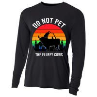Funny Bison Do Not Pet The Fluffy Cows Cooling Performance Long Sleeve Crew