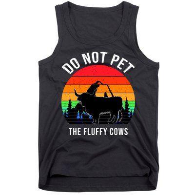 Funny Bison Do Not Pet The Fluffy Cows Tank Top