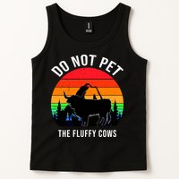Funny Bison Do Not Pet The Fluffy Cows Tank Top