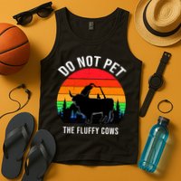 Funny Bison Do Not Pet The Fluffy Cows Tank Top