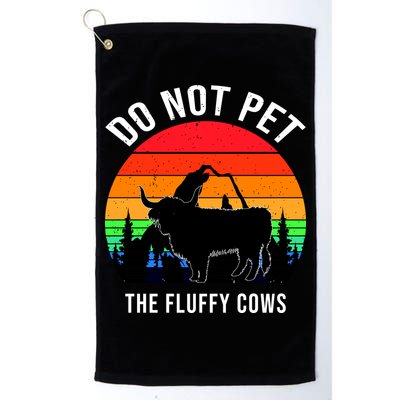 Funny Bison Do Not Pet The Fluffy Cows Golf Towel