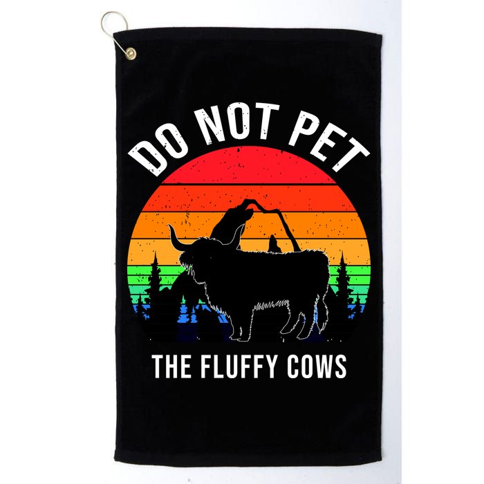 Funny Bison Do Not Pet The Fluffy Cows Golf Towel