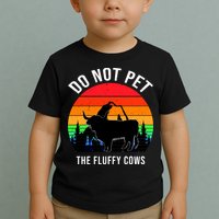 Funny Bison Do Not Pet The Fluffy Cows Toddler T-Shirt