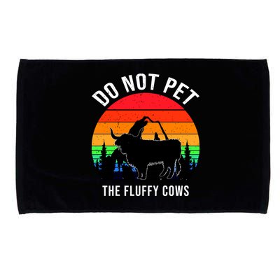 Funny Bison Do Not Pet The Fluffy Cows Microfiber Hand Towel
