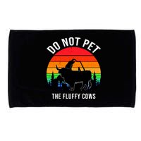 Funny Bison Do Not Pet The Fluffy Cows Microfiber Hand Towel