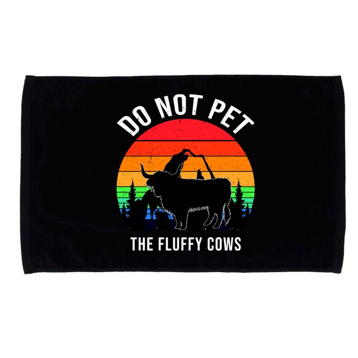 Funny Bison Do Not Pet The Fluffy Cows Microfiber Hand Towel