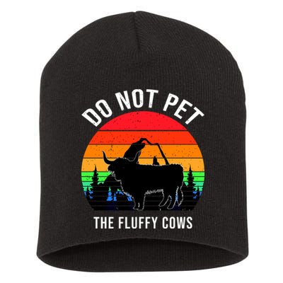 Funny Bison Do Not Pet The Fluffy Cows Short Acrylic Beanie