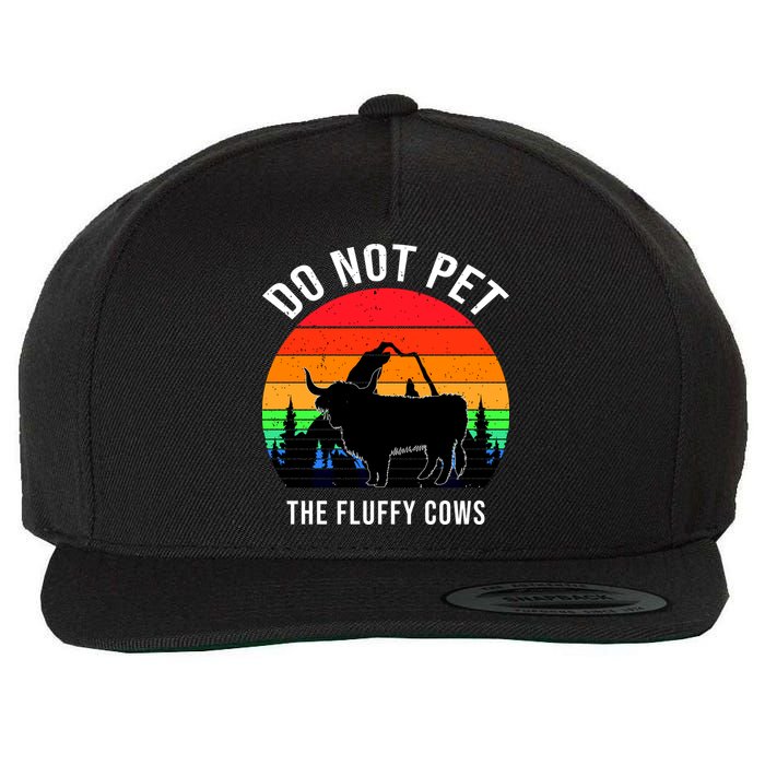 Funny Bison Do Not Pet The Fluffy Cows Wool Snapback Cap