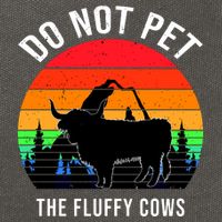 Funny Bison Do Not Pet The Fluffy Cows Cotton Canvas Backpack