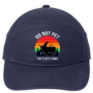 Funny Bison Do Not Pet The Fluffy Cows 7-Panel Snapback Hat