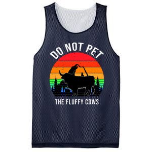 Funny Bison Do Not Pet The Fluffy Cows Mesh Reversible Basketball Jersey Tank