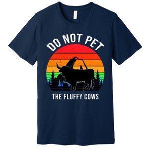 Funny Bison Do Not Pet The Fluffy Cows Premium T-Shirt