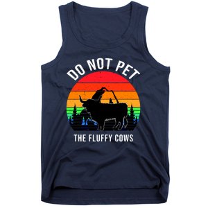 Funny Bison Do Not Pet The Fluffy Cows Tank Top