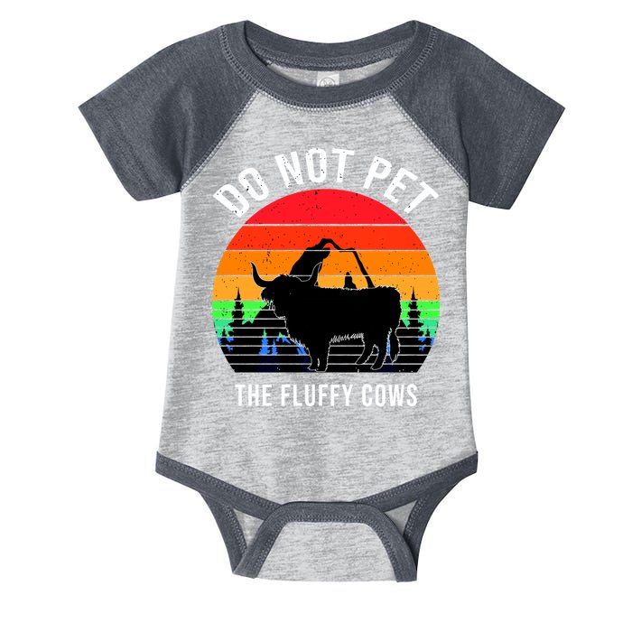 Funny Bison Do Not Pet The Fluffy Cows Infant Baby Jersey Bodysuit