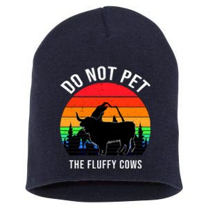 Funny Bison Do Not Pet The Fluffy Cows Short Acrylic Beanie