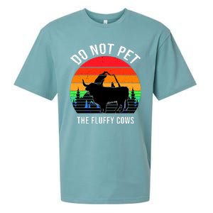 Funny Bison Do Not Pet The Fluffy Cows Sueded Cloud Jersey T-Shirt