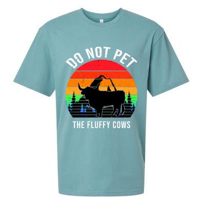 Funny Bison Do Not Pet The Fluffy Cows Sueded Cloud Jersey T-Shirt