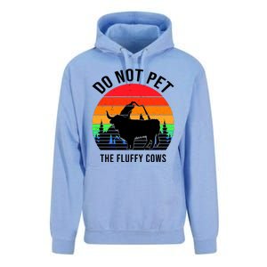 Funny Bison Do Not Pet The Fluffy Cows Unisex Surf Hoodie