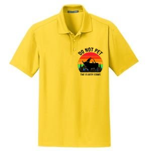 Funny Bison Do Not Pet The Fluffy Cows Dry Zone Grid Polo