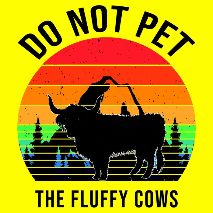 Funny Bison Do Not Pet The Fluffy Cows Womens T-Shirt