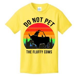 Funny Bison Do Not Pet The Fluffy Cows Kids T-Shirt