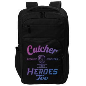 Funny Baseball Design For Pitcher And Catcher Baseball Meaningful Gift Impact Tech Backpack