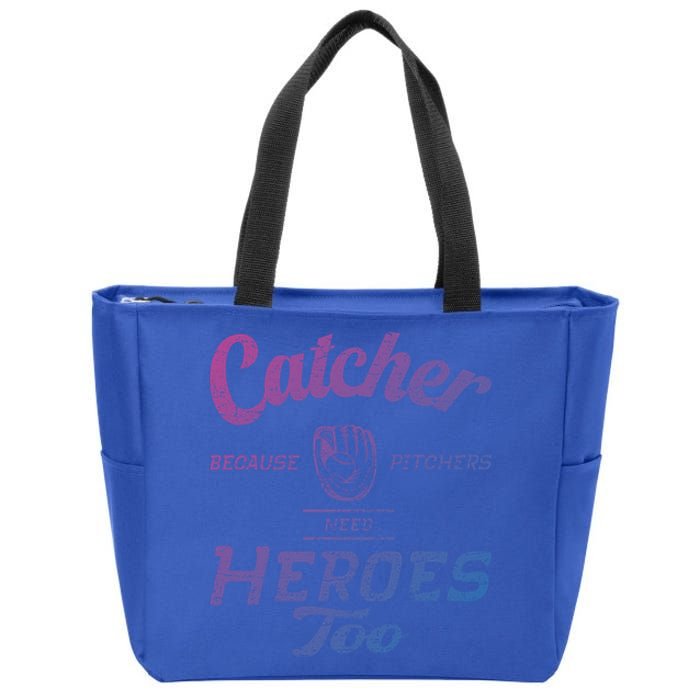 Funny Baseball Design For Pitcher And Catcher Baseball Meaningful Gift Zip Tote Bag