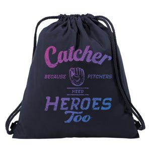 Funny Baseball Design For Pitcher And Catcher Baseball Meaningful Gift Drawstring Bag