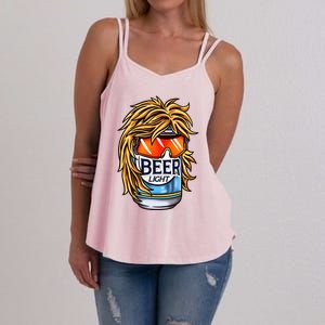 Funny Beer Drinking Funny Redneck Mullet Women's Strappy Tank