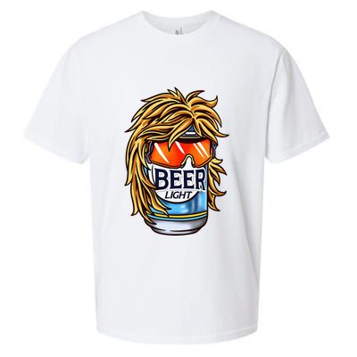 Funny Beer Drinking Funny Redneck Mullet Sueded Cloud Jersey T-Shirt