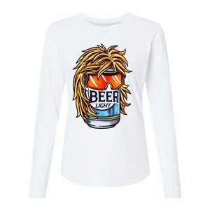 Funny Beer Drinking Funny Redneck Mullet Womens Cotton Relaxed Long Sleeve T-Shirt