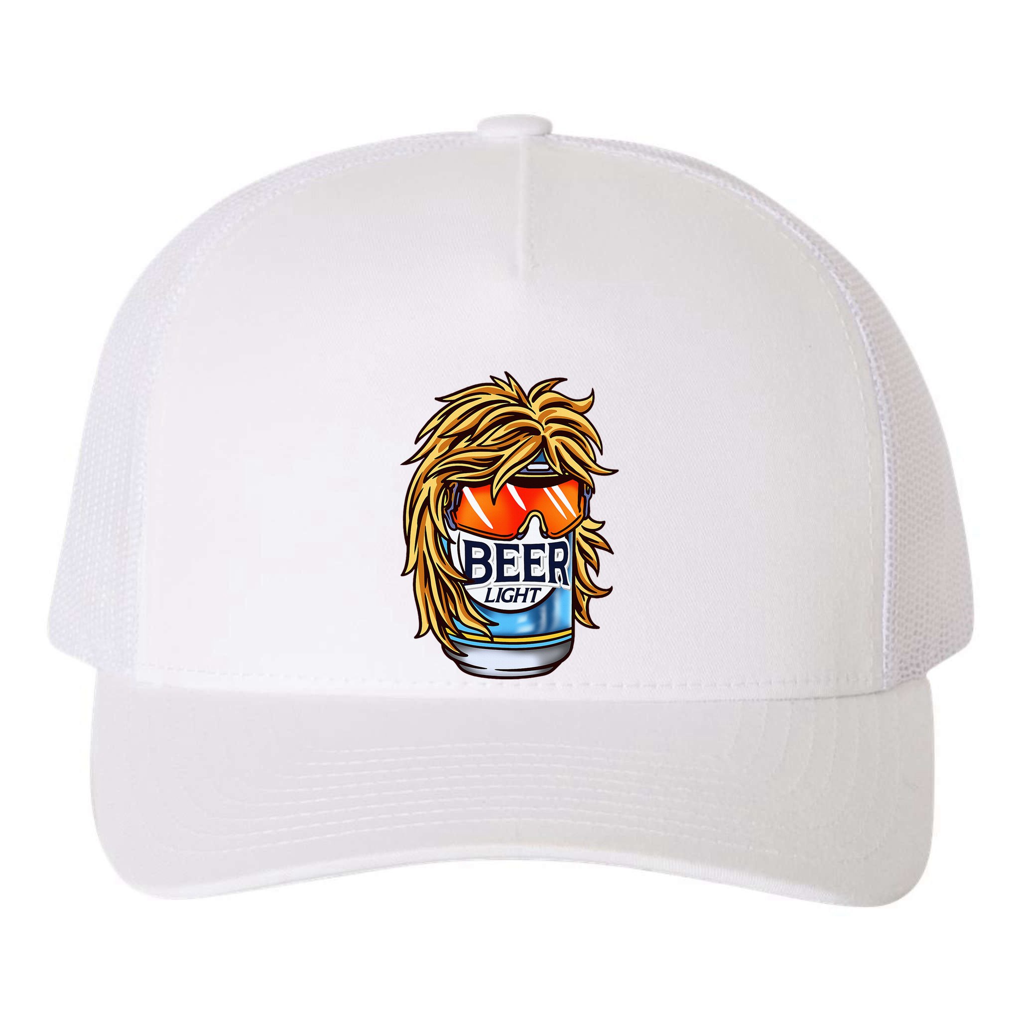 Funny Beer Drinking Funny Redneck Mullet Yupoong Adult 5-Panel Trucker Hat