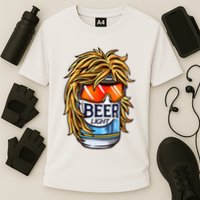 Funny Beer Drinking Funny Redneck Mullet Performance Shirt