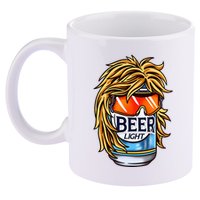 Funny Beer Drinking Funny Redneck Mullet 11oz C Handle Ceramic Mug