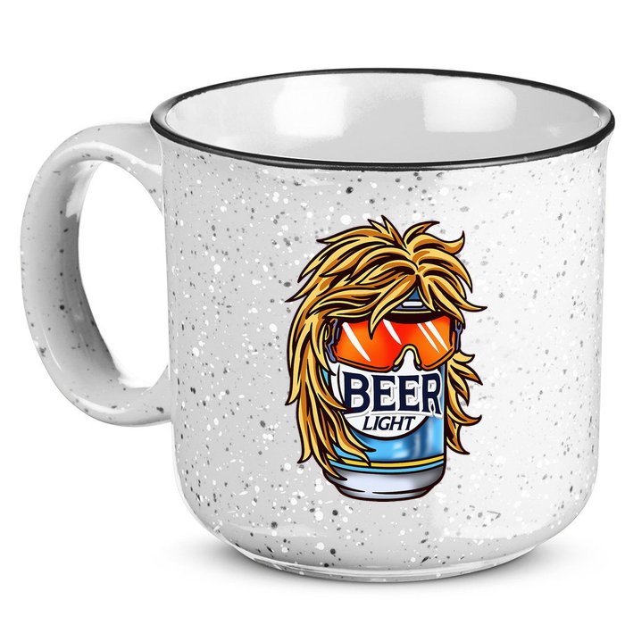 Funny Beer Drinking Funny Redneck Mullet 15oz Campfire Ceramic Mug