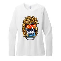 Funny Beer Drinking Funny Redneck Mullet Womens CVC Long Sleeve Shirt