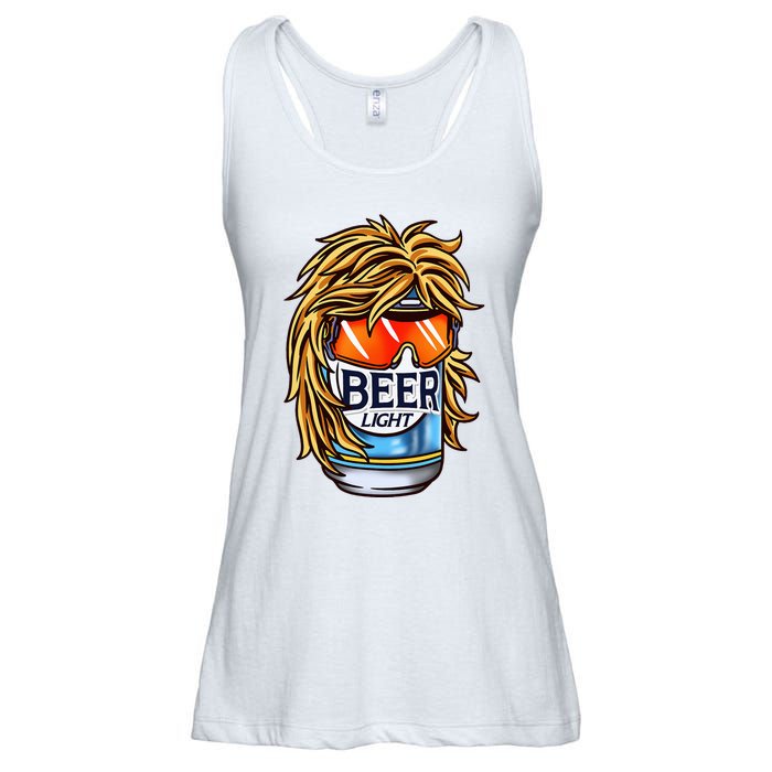 Funny Beer Drinking Funny Redneck Mullet Ladies Essential Flowy Tank