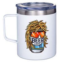 Funny Beer Drinking Funny Redneck Mullet 12oz Stainless Steel Coffee Mug