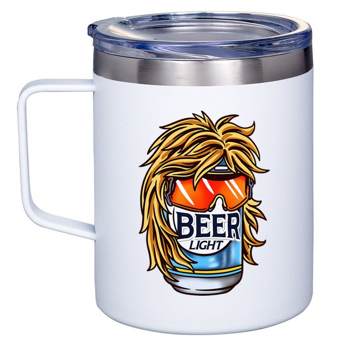 Funny Beer Drinking Funny Redneck Mullet 12oz Stainless Steel Coffee Mug