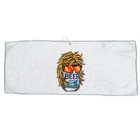 Funny Beer Drinking Funny Redneck Mullet Large Microfiber Waffle Golf Towel