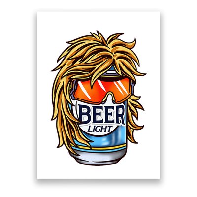Funny Beer Drinking Funny Redneck Mullet Poster
