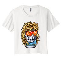 Funny Beer Drinking Funny Redneck Mullet Crop Top