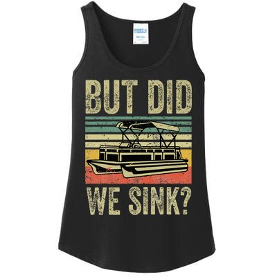 Funny But Did We Sink Pontoon Boat Captain Ladies Essential Tank