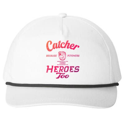 Funny Baseball Design For Pitcher And Catcher Baseball Meaningful Gift Snapback Five-Panel Rope Hat