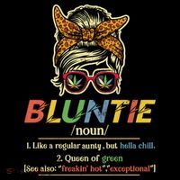 Funny Bluntie Definition Stoner Aunt Auntie Weed Marijuana Pot Smoker Tall T-Shirt